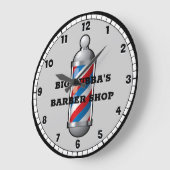 Barber Shop Barber Pole Custom Grote Klok (Hoek)