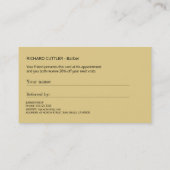 Barber shop beige tan et blanc modèle de référence (Dos)