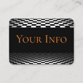 Barber Shop Black, White, Checkers Visitekaartje (Achterkant)