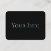 Barber Shop Blue Carte de visite Abstrait (Dos)