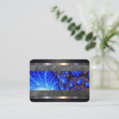 Barber Shop Blue Carte de visite Abstrait (Debout devant)