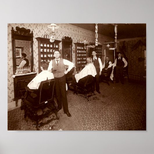 Barber Shop ca. 1910 Poster (Voorkant)