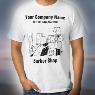 Barber Shop-Cartoon voor persoonlijke voorkeur T-shirt