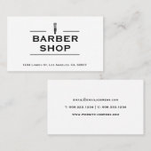 Barber Shop Clipper Logo Visitekaartje (Voorkant / Achterkant)