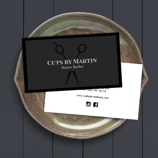 Barber Shop Clipping Sheers Carte de visite