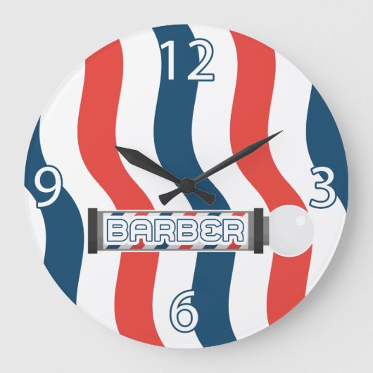 Barber Shop Clock -  Grote Klok (Voorkant)