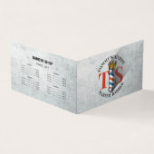 Barber Shop Crown Barber Pole Afspraak Loyaliteit Visitekaartjes (Buitenkant)