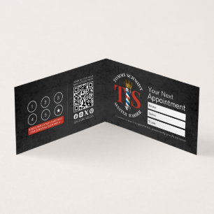 Barber Shop Crown Barber Pole Afspraak Loyaliteit Visitekaartjes