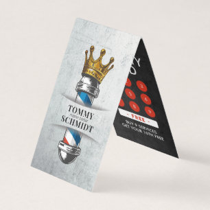 Barber Shop Crown Barber Pole Afspraak Loyaliteit Visitekaartjes