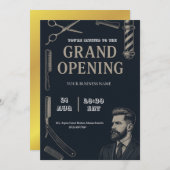 Barber Shop Grand Invitation d'ouverture (Devant / Derrière)