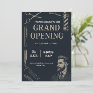 Barber Shop Grand Invitation d'ouverture
