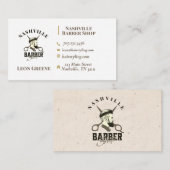 Barber Shop Hair Stylist Carte de visite (Devant / Derrière)