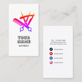Barber Shop Hair Stylist Professional Barbershop Visitekaartje