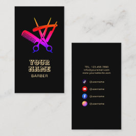 Barber Shop Hair Stylist Professional Barbershop Visitekaartje