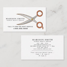 Barber Shop Hair Stylist Professional Barbershop Visitekaartje