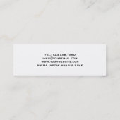 Barber Shop Hairdresser Black Copper Scissors Mini Visitekaartje (Achterkant)