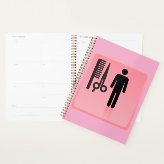 Barber Shop Icon Haircut Comb et ciseaux (Devant avec enveloppe)