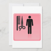 Barber Shop Icon Kapsel Kam en Schaar Kaart (Voorkant)