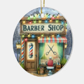 Barber Shop Keramisch Ornament (Links)