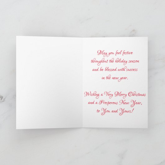 “Barber Shop” kerstkaart Kaart (Binnen)