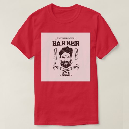 BARBER SHOP LOGO T-SHIRT (Design voorkant)