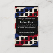 Barber Shop Loyalty Carte de visite Punch Card (Dos)