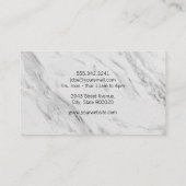 Barber Shop Marble Monogram Visitekaartje (Achterkant)