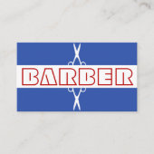Barber shop moderne rouge bleu blanc Carte de visi (Devant)