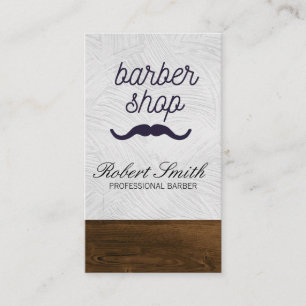 Barber Shop Mustache Visitekaartje
