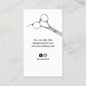 Barber Shop Navy Blue Professional Barbershop Visitekaartje (Achterkant)