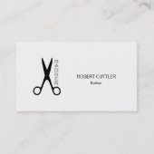 Barber shop noir blanc logo rendez-vous modèle (Devant)