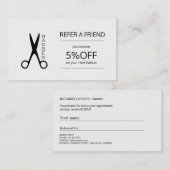 Barber shop noir et blanc modèle de référence (Devant / Derrière)