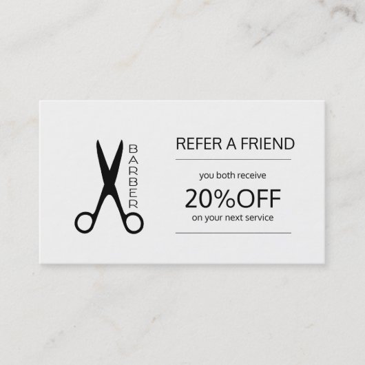 Barber shop noir et blanc modèle de référence (Devant)