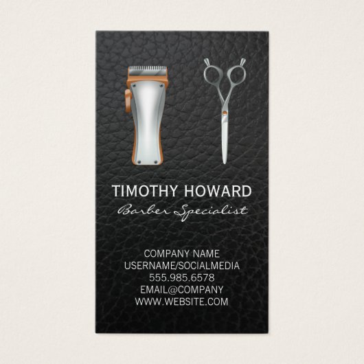 Barber Shop Outils de coupe de cheveux | Cuir (Devant)