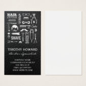 Barber Shop Patroon | Leder Visitekaartje (Voorkant /achterkant)