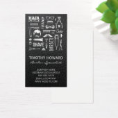 Barber Shop Patroon | Leder Visitekaartje (Bureau)