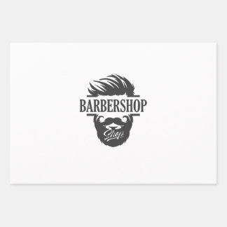 Barber Shop Pattern Wrapping Paper