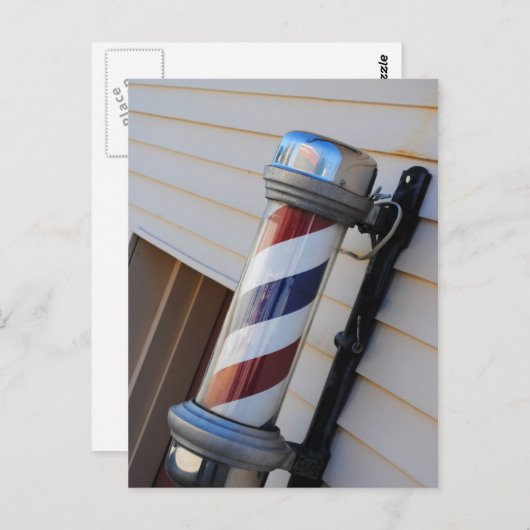 Barber Shop Pole Carte postale (Devant / Derrière)