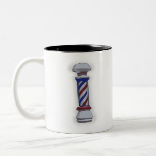 Barber Shop Pole Tweekleurige Koffiemok