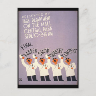 Barber Shop Quartet Briefkaart