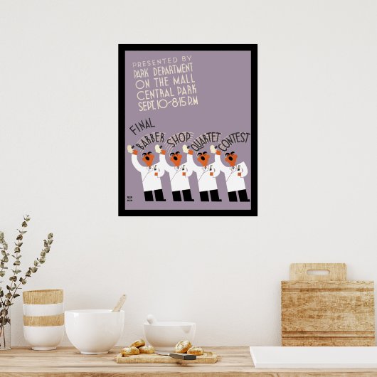 Barber Shop Quartet Contest Poster (Keuken)