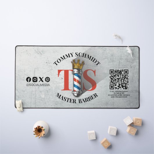 Barber Shop Royal Couronne Barber Pole Salon des c (Tableau pour enfants)