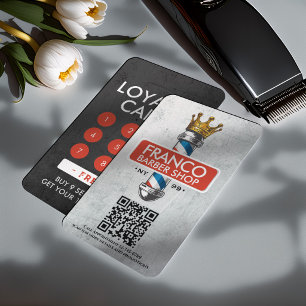 Barber Shop Royal Crown Barberpaal Kapsalon QR Klantenkaartje