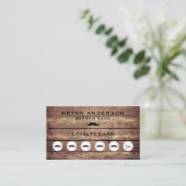 Barber Shop Rustic Loyalty Punch Card (Staand voorkant)