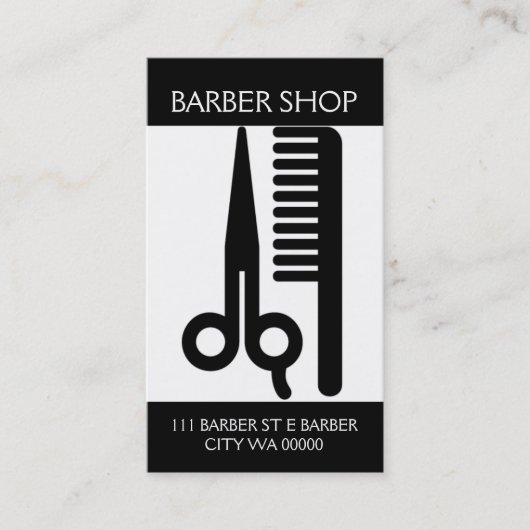 Barber Shop Salon Beauty Carte de visite (Devant)