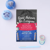 Barber Shop & Salon  Coupon Sjabloon F Flyer (Enkel)