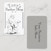 Barber Shop Scene op een Visitekaartje (Voorkant / Achterkant)