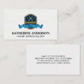 Barber Shop Scissors Badge Logo Visitekaartje (Voorkant / Achterkant)
