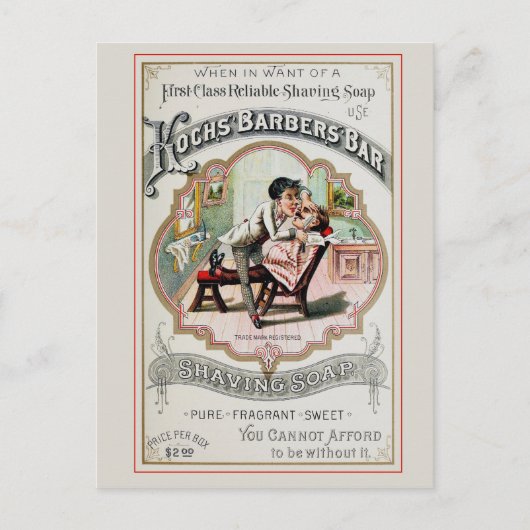  Barber Shop Shave Briefkaart (Voorkant)