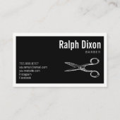 Barber Shop Skull Scissors Visitekaartje (Achterkant)